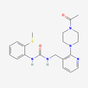 molecular formula C20H25N5O2S B5146985 N-{[2-(4-acetyl-1-piperazinyl)-3-pyridinyl]methyl}-N'-[2-(methylthio)phenyl]urea 