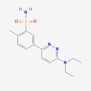 molecular formula C15H20N4O2S B5146992 5-[6-(diethylamino)-3-pyridazinyl]-2-methylbenzenesulfonamide 
