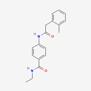 molecular formula C18H20N2O2 B5147002 N-ethyl-4-{[(2-methylphenyl)acetyl]amino}benzamide 