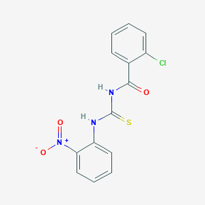 molecular formula C14H10ClN3O3S B5147017 2-chloro-N-{[(2-nitrophenyl)amino]carbonothioyl}benzamide 