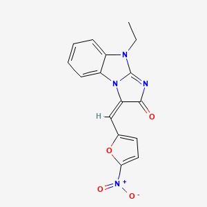 molecular formula C16H12N4O4 B5147046 9-ethyl-3-[(5-nitro-2-furyl)methylene]-3H-imidazo[1,2-a]benzimidazol-2(9H)-one 