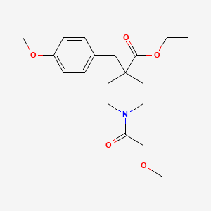 molecular formula C19H27NO5 B5147049 ethyl 1-(methoxyacetyl)-4-(4-methoxybenzyl)-4-piperidinecarboxylate 