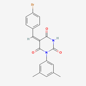 molecular formula C19H15BrN2O3 B5147073 5-(4-bromobenzylidene)-1-(3,5-dimethylphenyl)-2,4,6(1H,3H,5H)-pyrimidinetrione 