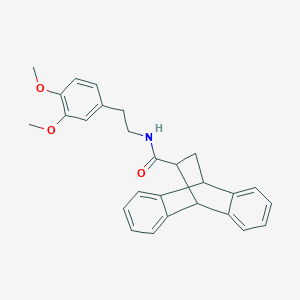 molecular formula C27H27NO3 B5147099 N-[2-(3,4-dimethoxyphenyl)ethyl]tetracyclo[6.6.2.0~2,7~.0~9,14~]hexadeca-2,4,6,9,11,13-hexaene-15-carboxamide 