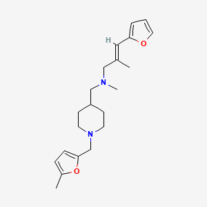 molecular formula C21H30N2O2 B5147123 (2E)-3-(2-furyl)-N,2-dimethyl-N-({1-[(5-methyl-2-furyl)methyl]-4-piperidinyl}methyl)-2-propen-1-amine 