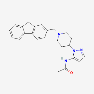 molecular formula C24H26N4O B5147134 N-{1-[1-(9H-fluoren-2-ylmethyl)-4-piperidinyl]-1H-pyrazol-5-yl}acetamide 