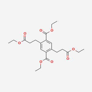 molecular formula C22H30O8 B5147166 diethyl 2,5-bis(3-ethoxy-3-oxopropyl)terephthalate 