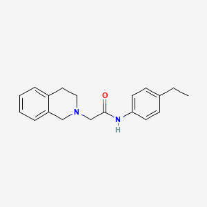 molecular formula C19H22N2O B5147173 2-(3,4-dihydro-2(1H)-isoquinolinyl)-N-(4-ethylphenyl)acetamide 