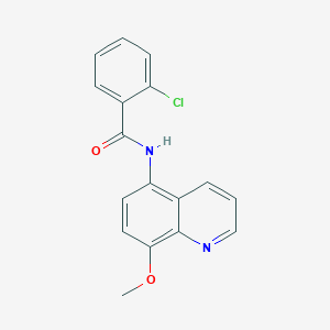 molecular formula C17H13ClN2O2 B5147181 2-chloro-N-(8-methoxy-5-quinolinyl)benzamide 