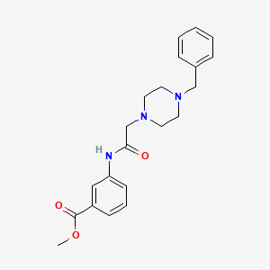 molecular formula C21H25N3O3 B5147184 methyl 3-{[(4-benzyl-1-piperazinyl)acetyl]amino}benzoate 