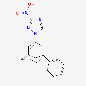 molecular formula C18H20N4O2 B5147198 3-nitro-1-(3-phenyl-1-adamantyl)-1H-1,2,4-triazole 