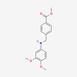 molecular formula C17H19NO4 B5147213 methyl 4-{[(3,4-dimethoxyphenyl)amino]methyl}benzoate 