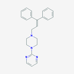 molecular formula C23H24N4 B514722 2-[4-(3,3-Diphenyl-2-propenyl)-1-piperazinyl]pyrimidine 