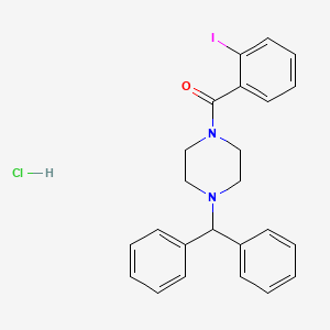 1-(diphenylmethyl)-4-(2-iodobenzoyl)piperazine hydrochloride