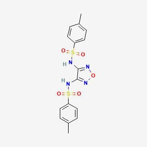 molecular formula C16H16N4O5S2 B5147224 N,N'-1,2,5-oxadiazole-3,4-diylbis(4-methylbenzenesulfonamide) 