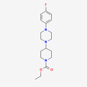 ethyl 4-[4-(4-fluorophenyl)-1-piperazinyl]-1-piperidinecarboxylate