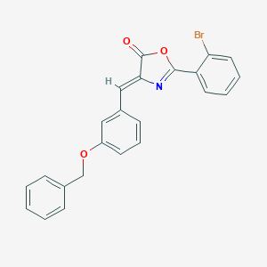molecular formula C23H16BrNO3 B514726 (4Z)-4-[3-(benzyloxy)benzylidene]-2-(2-bromophenyl)-1,3-oxazol-5(4H)-one 