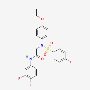 N~1~-(3,4-difluorophenyl)-N~2~-(4-ethoxyphenyl)-N~2~-[(4-fluorophenyl)sulfonyl]glycinamide