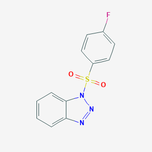 molecular formula C12H8FN3O2S B514731 1-(4-Fluorophenyl)sulfonylbenzotriazole CAS No. 139887-29-9
