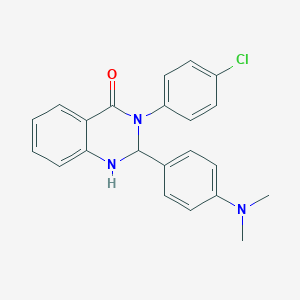 molecular formula C22H20ClN3O B514734 3-(4-chlorophenyl)-2-[4-(dimethylamino)phenyl]-2,3-dihydro-4(1H)-quinazolinone 