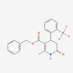 molecular formula C21H18F3NO3 B5147357 benzyl 2-methyl-6-oxo-4-[2-(trifluoromethyl)phenyl]-1,4,5,6-tetrahydro-3-pyridinecarboxylate 