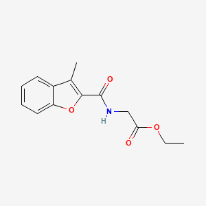 molecular formula C14H15NO4 B5147362 ethyl N-[(3-methyl-1-benzofuran-2-yl)carbonyl]glycinate 