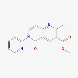 molecular formula C16H13N3O3 B5147369 methyl 2-methyl-5-oxo-6-(2-pyridinyl)-5,6-dihydro-1,6-naphthyridine-3-carboxylate 