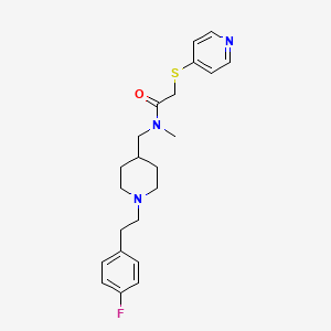 molecular formula C22H28FN3OS B5147382 N-({1-[2-(4-fluorophenyl)ethyl]-4-piperidinyl}methyl)-N-methyl-2-(4-pyridinylthio)acetamide 