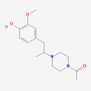 molecular formula C16H24N2O3 B5147385 4-[2-(4-acetyl-1-piperazinyl)propyl]-2-methoxyphenol 
