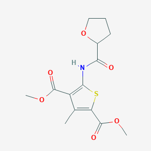 dimethyl 3-methyl-5-[(tetrahydro-2-furanylcarbonyl)amino]-2,4-thiophenedicarboxylate
