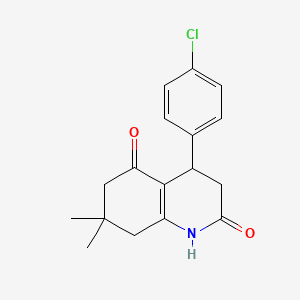molecular formula C17H18ClNO2 B5147420 4-(4-chlorophenyl)-7,7-dimethyl-4,6,7,8-tetrahydro-2,5(1H,3H)-quinolinedione 