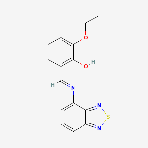 molecular formula C15H13N3O2S B5147421 2-[(2,1,3-benzothiadiazol-4-ylimino)methyl]-6-ethoxyphenol 
