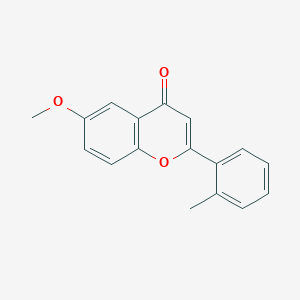 molecular formula C17H14O3 B5147424 6-methoxy-2-(2-methylphenyl)-4H-chromen-4-one 