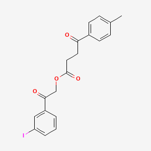 molecular formula C19H17IO4 B5147432 2-(3-iodophenyl)-2-oxoethyl 4-(4-methylphenyl)-4-oxobutanoate 