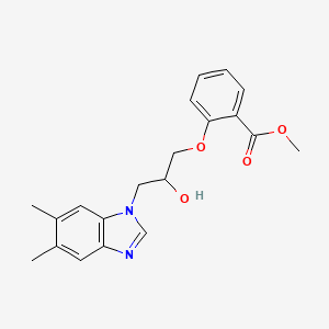 molecular formula C20H22N2O4 B5147451 methyl 2-[3-(5,6-dimethyl-1H-benzimidazol-1-yl)-2-hydroxypropoxy]benzoate 