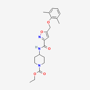 molecular formula C21H27N3O5 B5147458 ethyl 4-[({5-[(2,6-dimethylphenoxy)methyl]-3-isoxazolyl}carbonyl)amino]-1-piperidinecarboxylate 