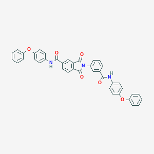 molecular formula C40H27N3O6 B514746 1,3-dioxo-2-{3-[(4-phenoxyanilino)carbonyl]phenyl}-N-(4-phenoxyphenyl)-5-isoindolinecarboxamide 