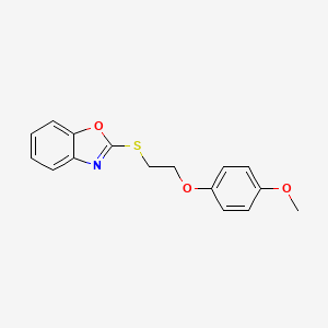molecular formula C16H15NO3S B5147476 2-{[2-(4-methoxyphenoxy)ethyl]thio}-1,3-benzoxazole 