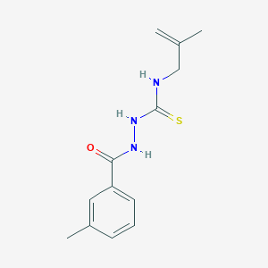 molecular formula C13H17N3OS B5147478 2-(3-methylbenzoyl)-N-(2-methyl-2-propen-1-yl)hydrazinecarbothioamide 