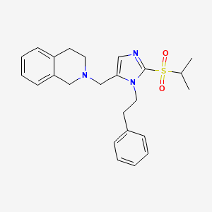molecular formula C24H29N3O2S B5147488 2-{[2-(isopropylsulfonyl)-1-(2-phenylethyl)-1H-imidazol-5-yl]methyl}-1,2,3,4-tetrahydroisoquinoline 