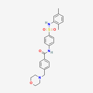 molecular formula C26H29N3O4S B5147497 N-(4-{[(2,5-dimethylphenyl)amino]sulfonyl}phenyl)-4-(4-morpholinylmethyl)benzamide 