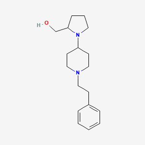 molecular formula C18H28N2O B5147504 {1-[1-(2-phenylethyl)-4-piperidinyl]-2-pyrrolidinyl}methanol 