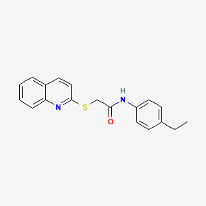 molecular formula C19H18N2OS B5147507 N-(4-ethylphenyl)-2-(2-quinolinylthio)acetamide 