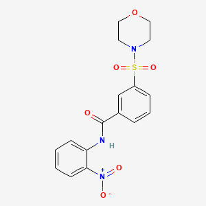 molecular formula C17H17N3O6S B5147515 3-(4-morpholinylsulfonyl)-N-(2-nitrophenyl)benzamide 