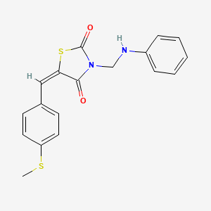 molecular formula C18H16N2O2S2 B5147523 3-(anilinomethyl)-5-[4-(methylthio)benzylidene]-1,3-thiazolidine-2,4-dione 