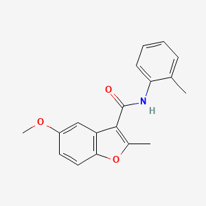 molecular formula C18H17NO3 B5147533 5-methoxy-2-methyl-N-(2-methylphenyl)-1-benzofuran-3-carboxamide 