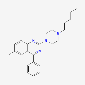 molecular formula C24H30N4 B5147559 6-methyl-2-(4-pentyl-1-piperazinyl)-4-phenylquinazoline 