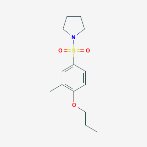 molecular formula C14H21NO3S B514756 1-(3-Methyl-4-propoxyphenyl)sulfonylpyrrolidine CAS No. 898639-14-0