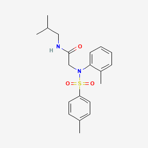 molecular formula C20H26N2O3S B5147575 N~1~-isobutyl-N~2~-(2-methylphenyl)-N~2~-[(4-methylphenyl)sulfonyl]glycinamide 