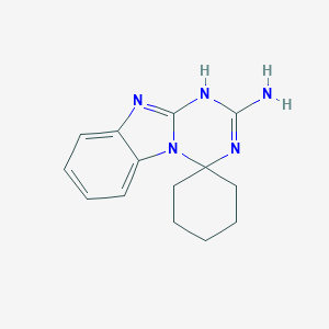 molecular formula C14H17N5 B514758 1'H-spiro[cyclohexane-1,4'-[1,3,5]triazino[1,2-a]benzimidazol]-2'-amine CAS No. 78650-14-3